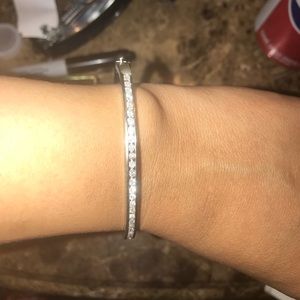 14k white gold bracelet bangle